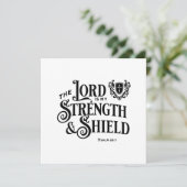 The Lord is My Strength Scripture Flat Note Card (Stehend Vorderseite)