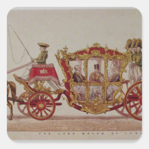 The Lord Mayor of London, 1853 Quadratischer Aufkleber