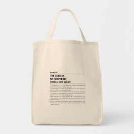 The Lord My Shepherd Psalm 23 Grocery Bag Tragetasche