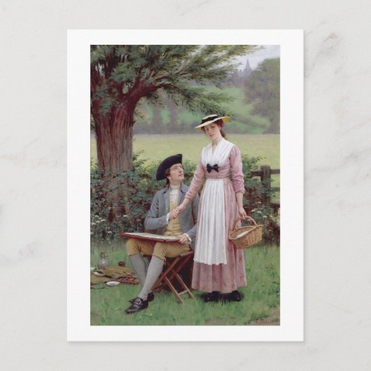 The Lord of Burleigh, Tennyson, 1919 (Öl auf Canva Postkarte (Vorderseite)