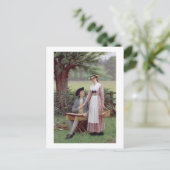 The Lord of Burleigh, Tennyson, 1919 (Öl auf Canva Postkarte (Stehend Vorderseite)