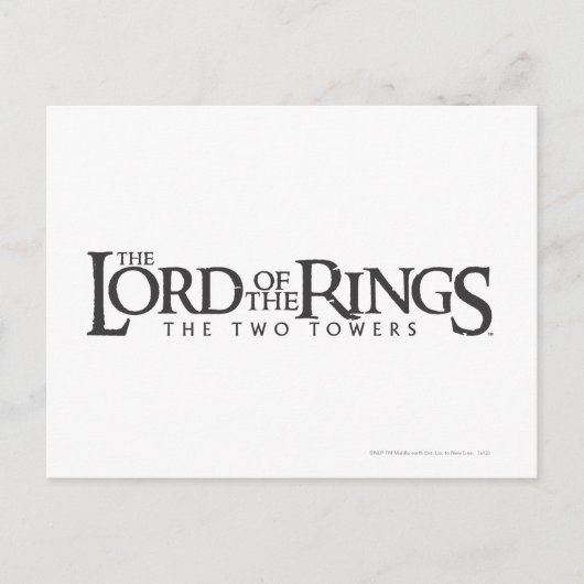 THE LORD OF THE RINGS horizontal logo Postkarte (Vorderseite)