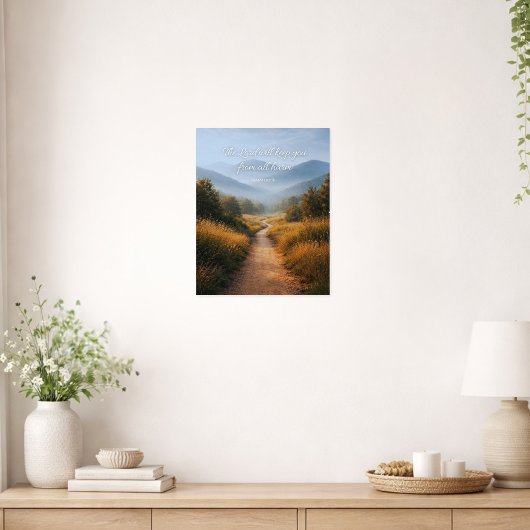 The Lord Will Keep You Psalm 121 Christian  Poster