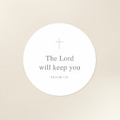 The Lord Will Keep You – Psalm 121 Scripture Runder Aufkleber