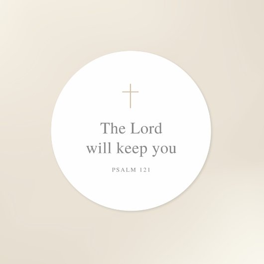 The Lord Will Keep You – Psalm 121 Scripture Runder Aufkleber