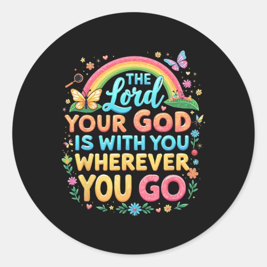 The Lord Your God Christian Vbs 2025 True North Ro Runder Aufkleber (Vorderseite)