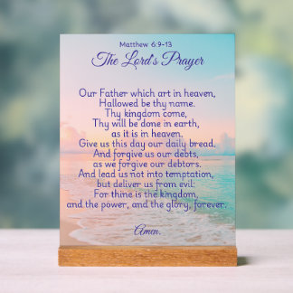 The Lord's Prayer Acrylschild