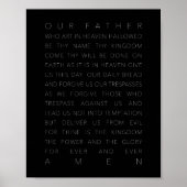 The Lord's Prayer Black Poster (Vorne)