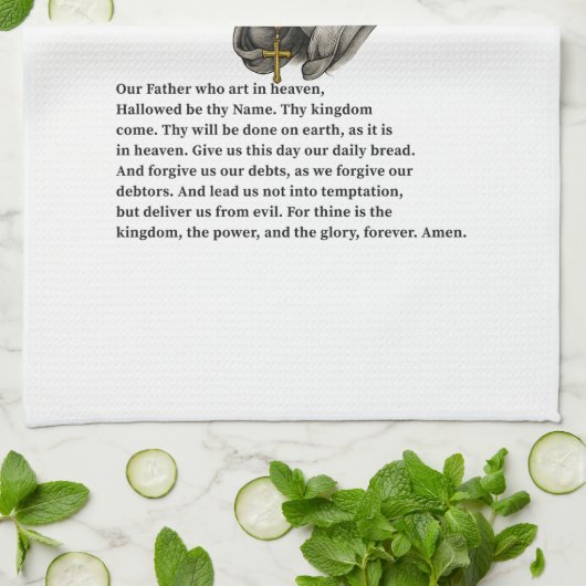 The Lord's Prayer Geschirrtuch (Gefaltet)