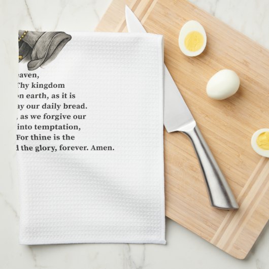 The Lord's Prayer Geschirrtuch (Viertel Falte)