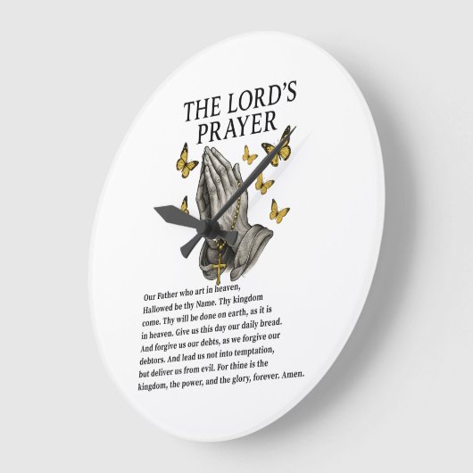 The Lord's Prayer Große Wanduhr (Winkel)