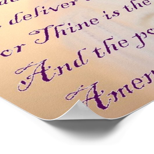 The Lords Prayer Poster (Ecke)