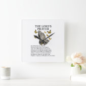 The Lord's Prayer Quadratische Wanduhr (Zuhause)