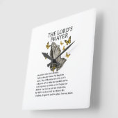The Lord's Prayer Quadratische Wanduhr (Winkel)