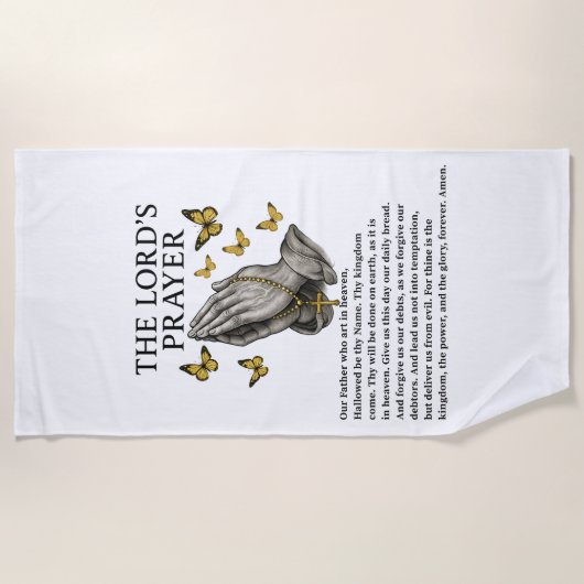 The Lord's Prayer Strandtuch (Vorderseite)