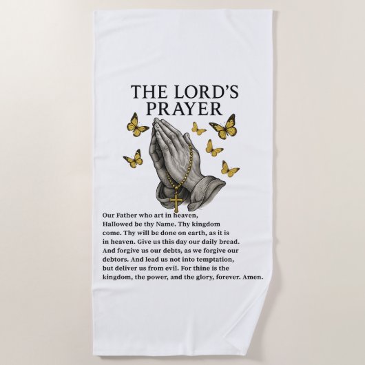 The Lord's Prayer Strandtuch (Vorderseite)