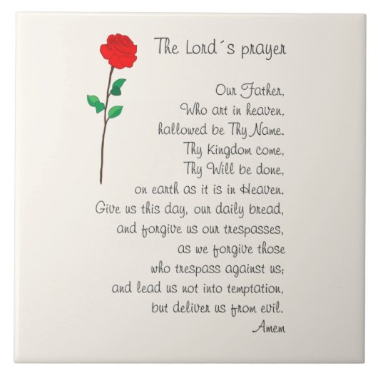 THE LORD'S PRAYER TILE FLIESE (Vorderseite)