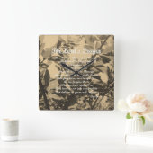The Lords Prayer Vintage Square Wall Clock Quadratische Wanduhr (Zuhause)