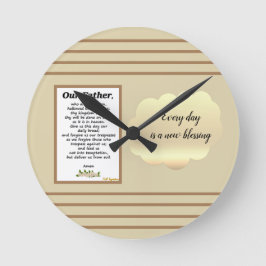 The Lord's Prayer Wall Clock Runde Wanduhr