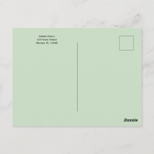 The Lord's Prayer with Greenery ~ Matthew 6:9-13 Postkarte (Rückseite)