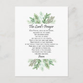 The Lord's Prayer with Greenery ~ Matthew 6:9-13 Postkarte (Vorderseite)
