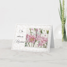 The Loss of a Woman/Girl - Sympathy Karte