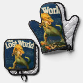 The Lost World Oven Mitt & Pot Holder Ofenhandschuh & Topflappen-Set (Vorderseite/Rückseite)