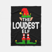 The Loudest Elf Family Christmas Pajama Party  Fleecedecke (Vorderseite)