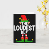 The Loudest Elf Family Christmas Pajama Party  Karte (Gelbe Blume)