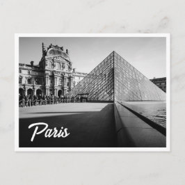The Louvre Black & White Paris Foto Postcard Postkarte