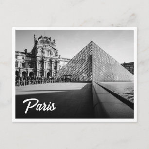 The Louvre Black & White Paris Foto Postcard Postkarte