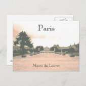 The Louvre Gardens Postcard Postkarte (Vorne/Hinten)