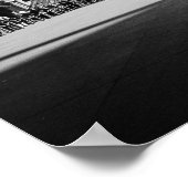 The Louvre in BW Poster (Ecke)