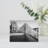 The Louvre in BW Postkarte (Stehend Vorderseite)