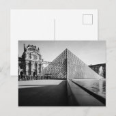 The Louvre in BW Postkarte (Vorne/Hinten)