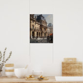 The Louvre Paris France Landscape Art Print Poster (Küche)