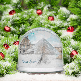 The Louvre Paris Snow Globe – Vintage Retro Travel Schneekugeln