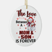 The love between a mom and son keramik ornament (Rechts)