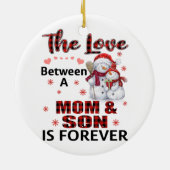 The love between a mom and son keramik ornament (Hinten)