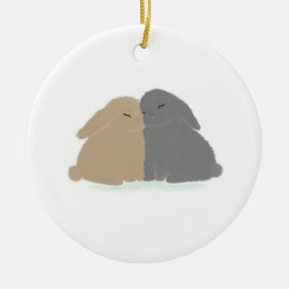 The Love Bunnies  Keramik Ornament