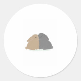 The Love Bunnies! Runder Aufkleber