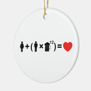 The Love Equation for Men Keramik Ornament