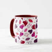 The Love Mug! Valentine Hearts,Lips,XOs Tasse (Vorderseite Links)