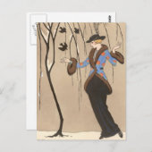 The Lovely Sparrow by George Barbier Postkarte (Vorne/Hinten)