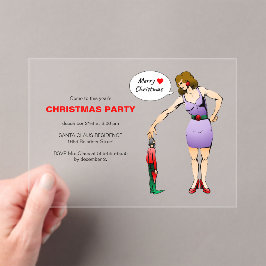The lovely woman's Christmas party Acryleinladungen