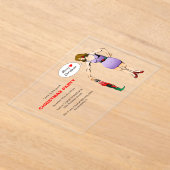 The lovely woman's Christmas party Acryleinladungen (Ablage )