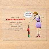 The lovely woman's Christmas party Acryleinladungen (Vorderseite)