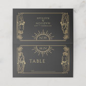 The Lovers Gold Tarot Card Wedding Platzkarte (Außenseite Aufgefaltet)