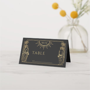 The Lovers Gold Tarot Card Wedding Platzkarte