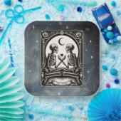 The Lovers Tarot Card Celestial Wedding Pappteller (Party)